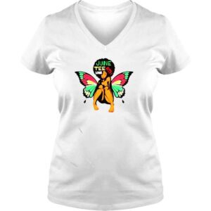 VLadies juneteenth 1865 NTH butterfly wings color shirt