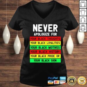 VLadies juneteenth black pride never apologize for your blackness shirt