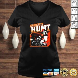 VLadies kareem Hunt Touchdown Hurdle 27 rugby signature shirt