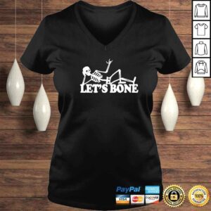 VLadies let s bone Skeleton shirt