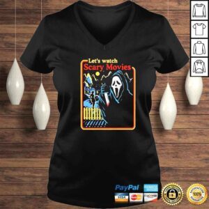 VLadies lets Watch Scary Movies Scream Horror Death shirt