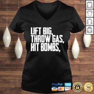 VLadies lift Big Throw Gas Hit Bombs Shirt