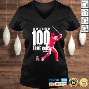 VLadies los angeles angels shoheI ohtanI 100th career home run shirt