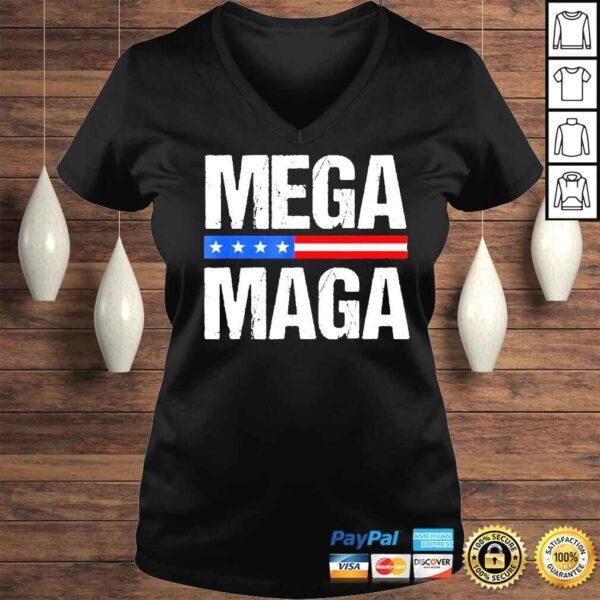 mega mega Trump 2024 proud ultra maga with usa flag shirt - Image 2