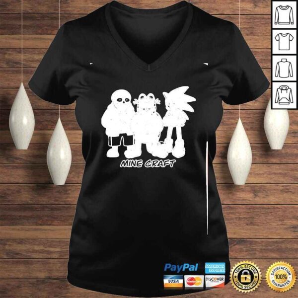 minecraft sans garfield sonic minecraft shirt - Image 2