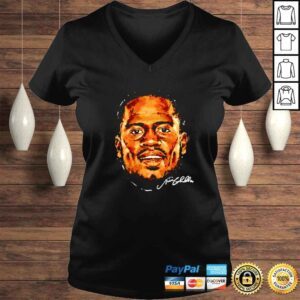 VLadies nick Chubb Cleveland Portrait head rugby signature shirt