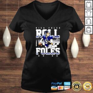 VLadies nick Foles Roll With Foles rugby signature shirt