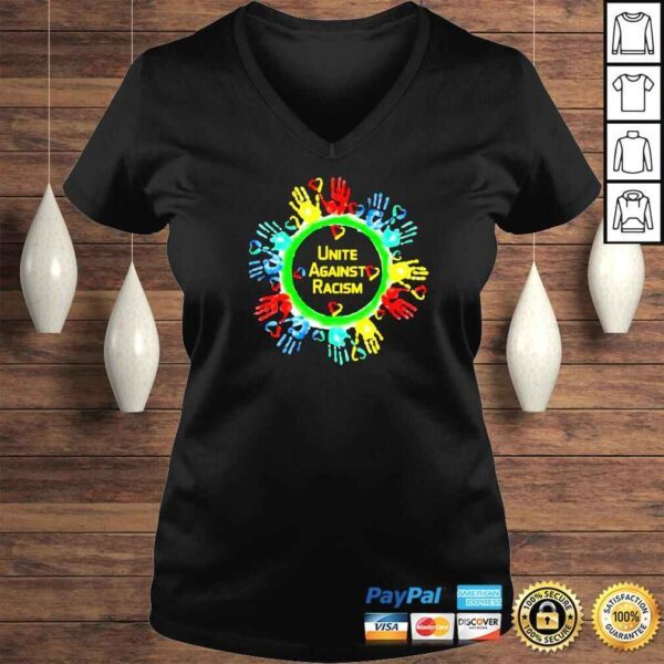 official unite against racism many hands colorful shirt - Image 2