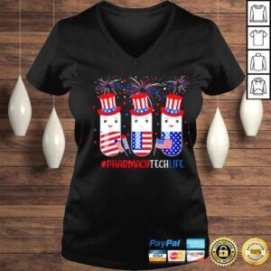 VLadies pharmacy tech pills American patriotic 4th of july shirt