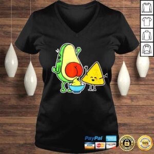 VLadies pooping avocado and tortilla chip guacamole poop turd vegan shirt