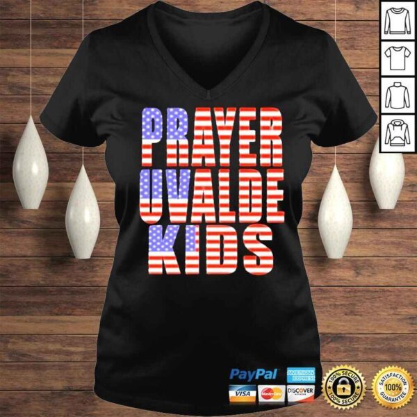 pray For Uvalde Texas Kids US Flag Vintage TShirt - Image 2