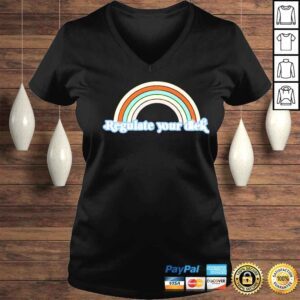 VLadies rainbow regulate your dick shirt