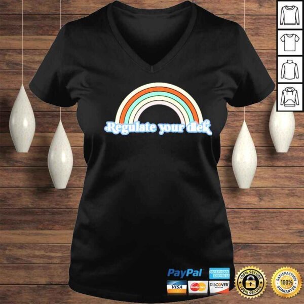 rainbow regulate your dick shirt - Image 2