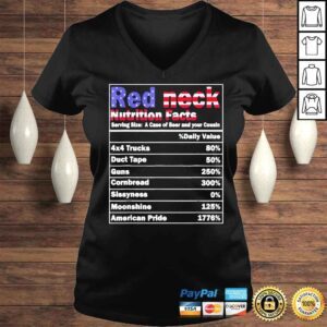 VLadies redneck nutrition facts 4th of july country shirt