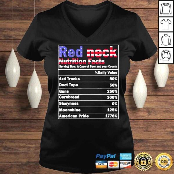 redneck nutrition facts 4th of july country shirt - Image 2