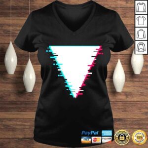 VLadies shapes with glitch distortion effect Geometry Triangles Tshirt