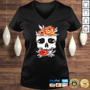 VLadies skull flower destroy systems of oppression shirt