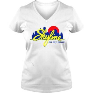 VLadies skyline on my mind Cincinnati shirt