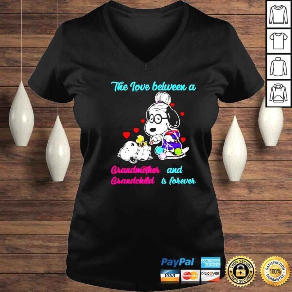 snoopy the love between a grandmother and grandchild is forever shirt - Image 2