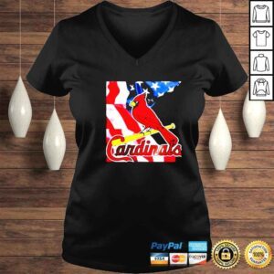 VLadies st Louis Cardinals America Flag shirt