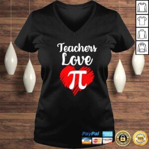 VLadies teachers Love heart pi shirt