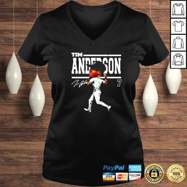 tim Anderson Cartoon 7 baseball signature shirt - Image 2