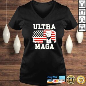 VLadies ultra MAGA Trump American flag vintage shirt