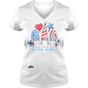 VLadies ultra mega squad gnomes usa flag support Trump the maga king shirt