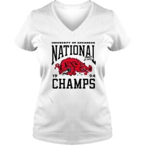 VLadies university of Arkansas national champs shirt