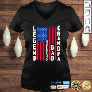 VLadies usa flag fathers day dad the legend husband dad grandpa shirt