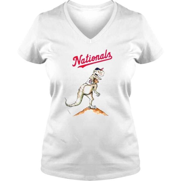 washington Nationals tiny turnip toddler TT Rex cartoon baseball shirt - Image 2