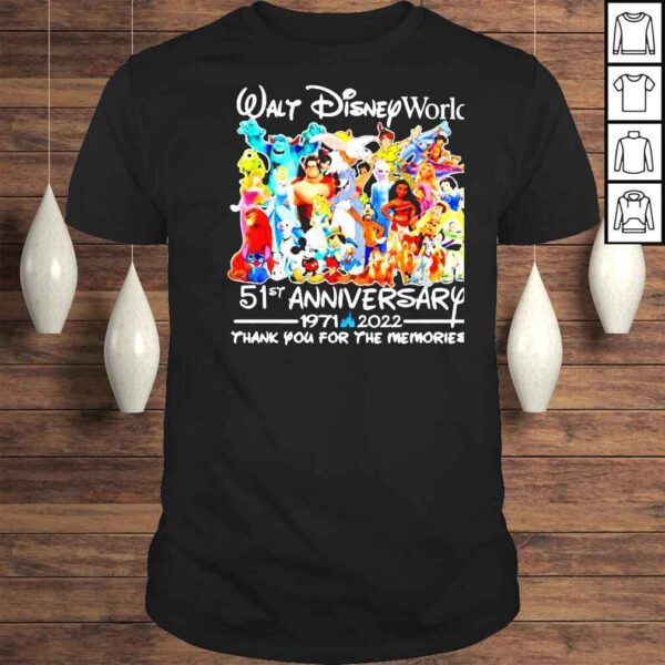 Walt Disney World 51st anniversary 1971 2022 thank you for the memories shirt