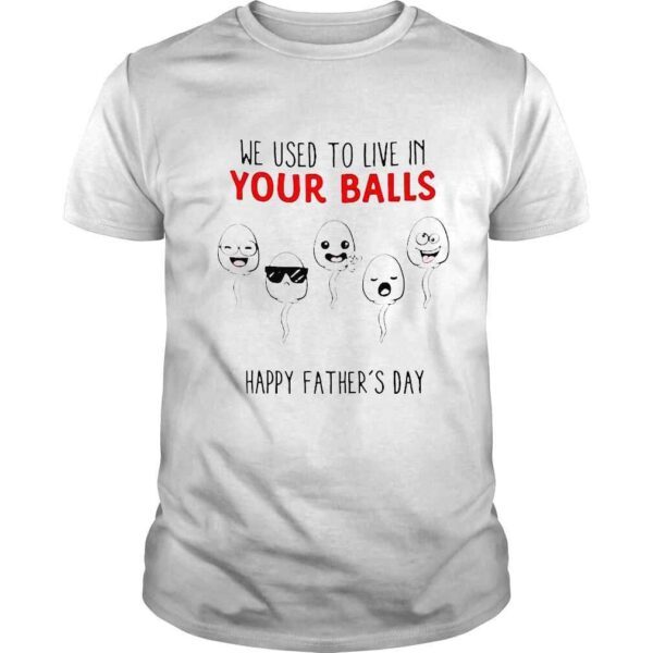 We used to live in your balls happy fathers day shirt