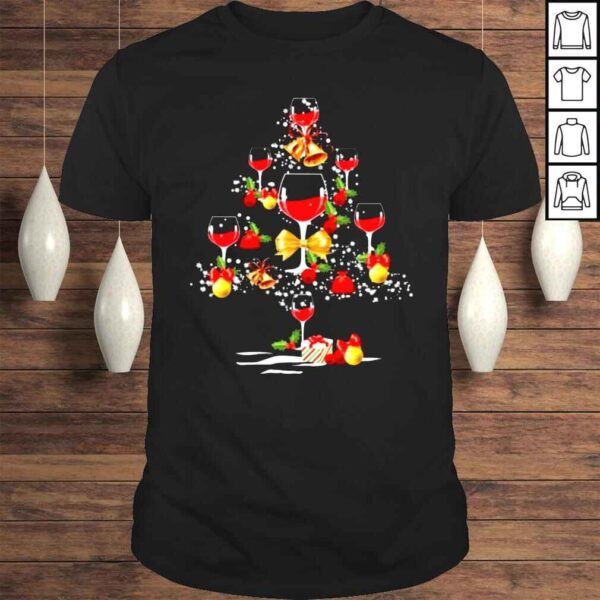 Wine Tree Happy Merry Christmas 2022 Shirt