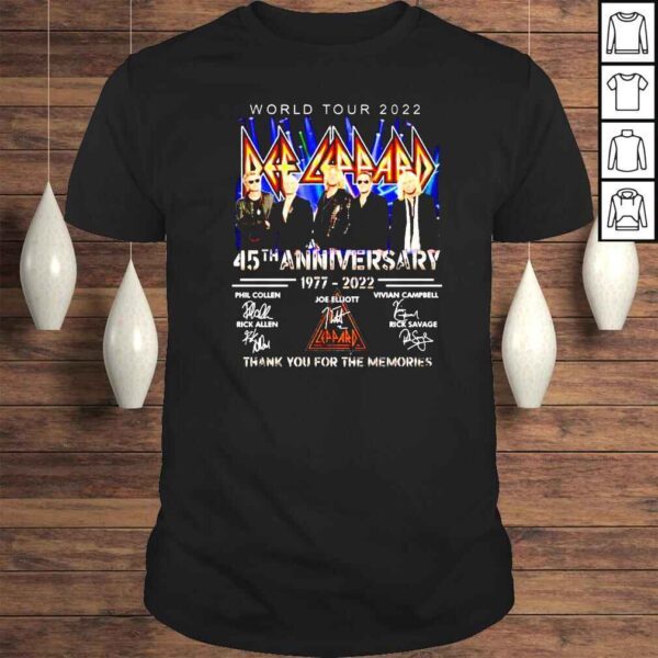 World Tour 2022 Def Leppard 45th anniversary 1977 2022 shirt