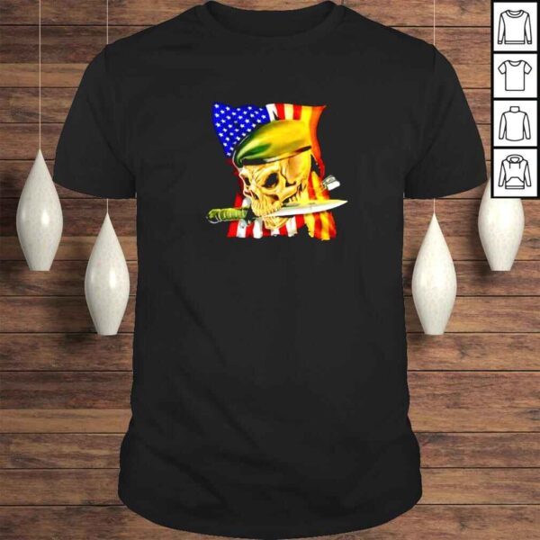 american flag skull and knife vintage shirt