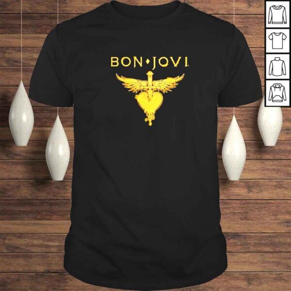 bon jovi heart wings cross love shirt