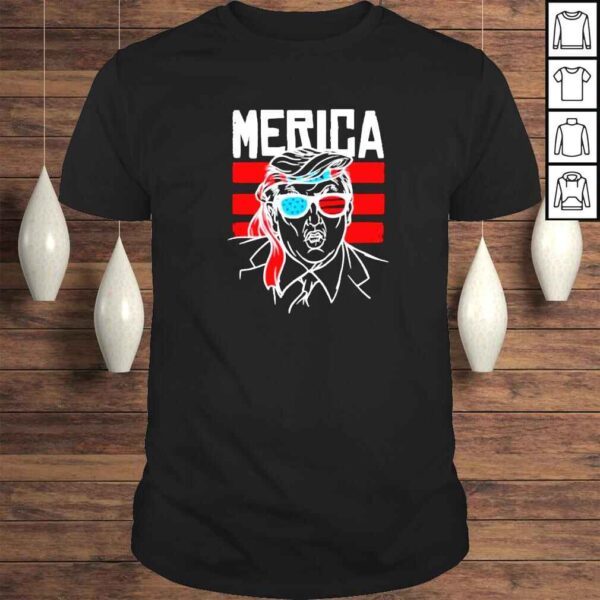 donald Trump color Merica American flag shirt