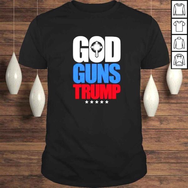 god guns Donald Trump star color shirt