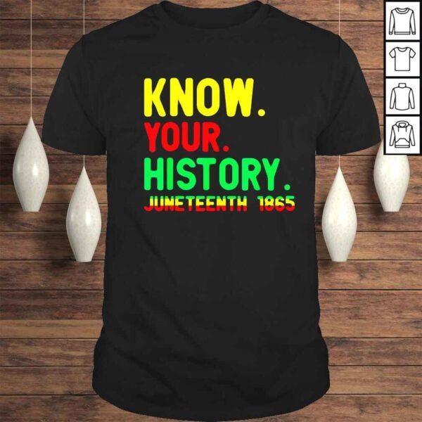 juneteenth know your history 1865 shirt