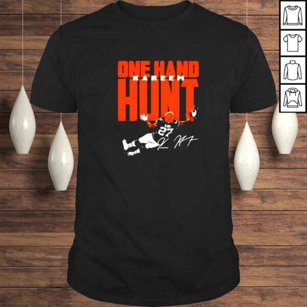 kareem Hunt One Hand Hunt rugby signature shirt