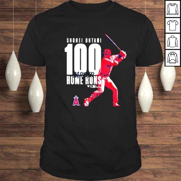 los angeles angels shoheI ohtanI 100th career home run shirt