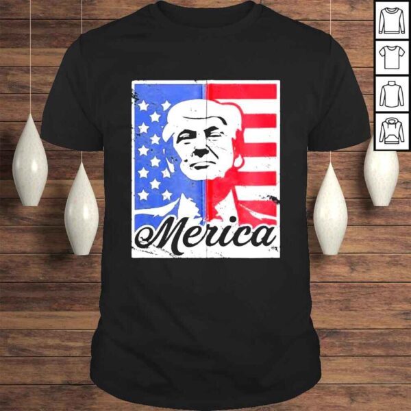 make 4th of july great again Trump patriotic zip shirt