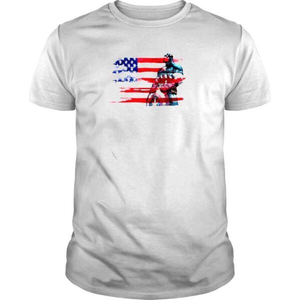 marvel Captain America flag cartoon vintage shirt