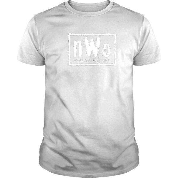 nWo new world order white logo shirt