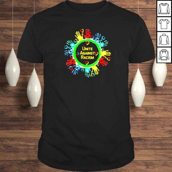 official unite against racism many hands colorful shirt