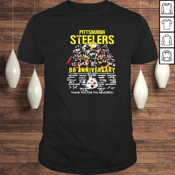 pittsburgh Steelers 88th Anniversary 1933 2022 players signature shirt