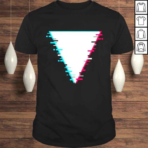 shapes with glitch distortion effect Geometry Triangles Tshirt