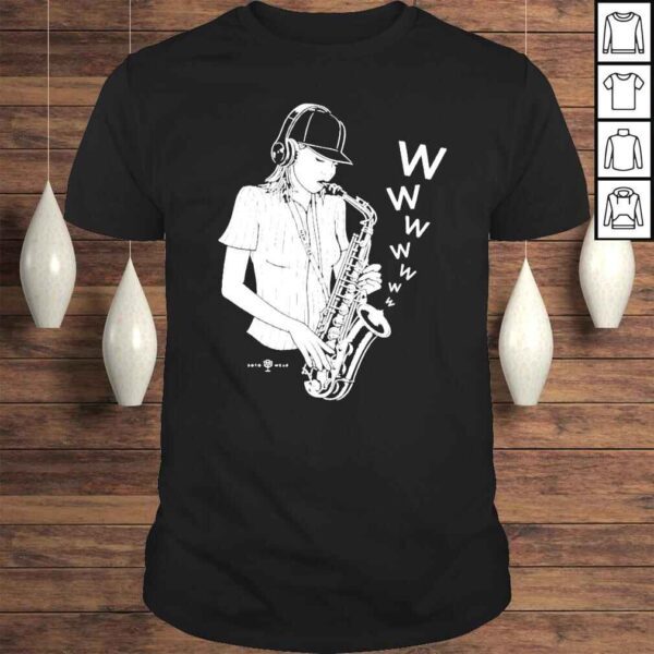 the sax lady frankie x rotowear merch shirt