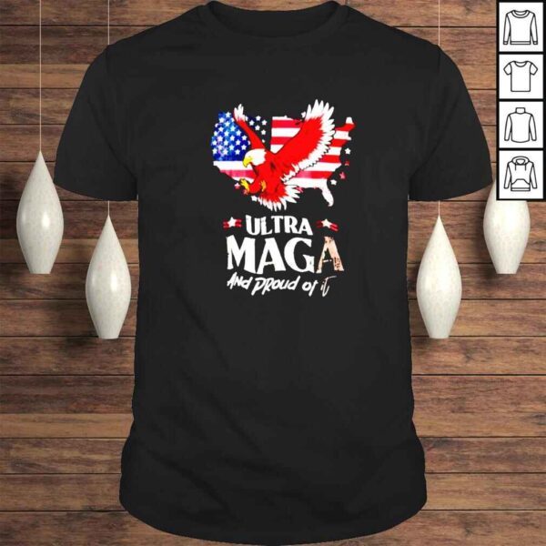 ultra MAGA and proud of it eagle America map vintage shirt